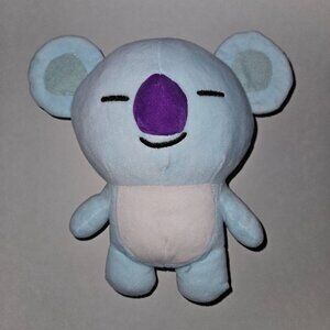 Koya Line Friends Blue Thinker Koala Plush 9.5" Stuffed Animal Toy Purple White